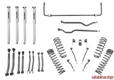 Belltech 4" Lift Kit Inc. Front and Rear Trail Performance Shocks Jeep Wrangler Front and Rear 2018-2021 - 153205TPS